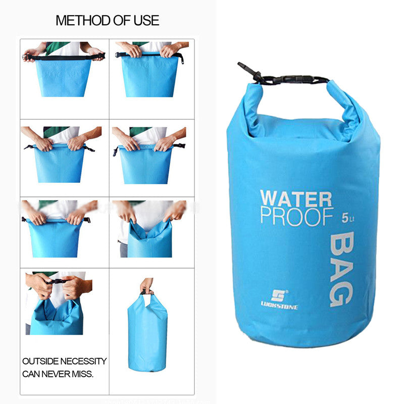 Waterproof Dry Bag Backpack River Trekking Bags Waterproof Dry Storage Sack Bag For Canoe Kayak Rafting Boating Floating Outdoor Sports
