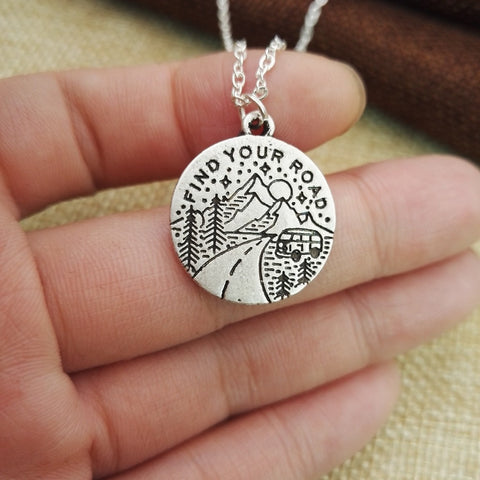 Find Your Road Necklace - Outdoor Camping Jewelry that Shows Your Passion!