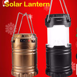 Solar Camping Lantern with Rechargeable Battery and USB Charging Station