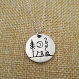 Camping Under a Big Bright Moon Necklace - Show the World Your Love of Camping!